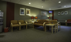 Comfortable, intimate waiting room for family